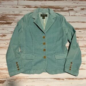 Eddie Bauer Light Green Corduroy Blazer size 8